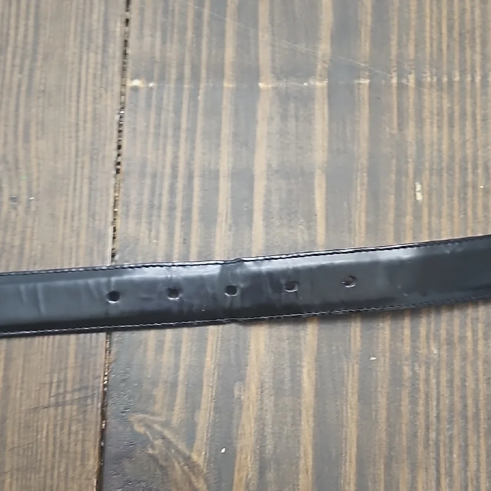 Coach Polished Black Leather Belt Costa Rica